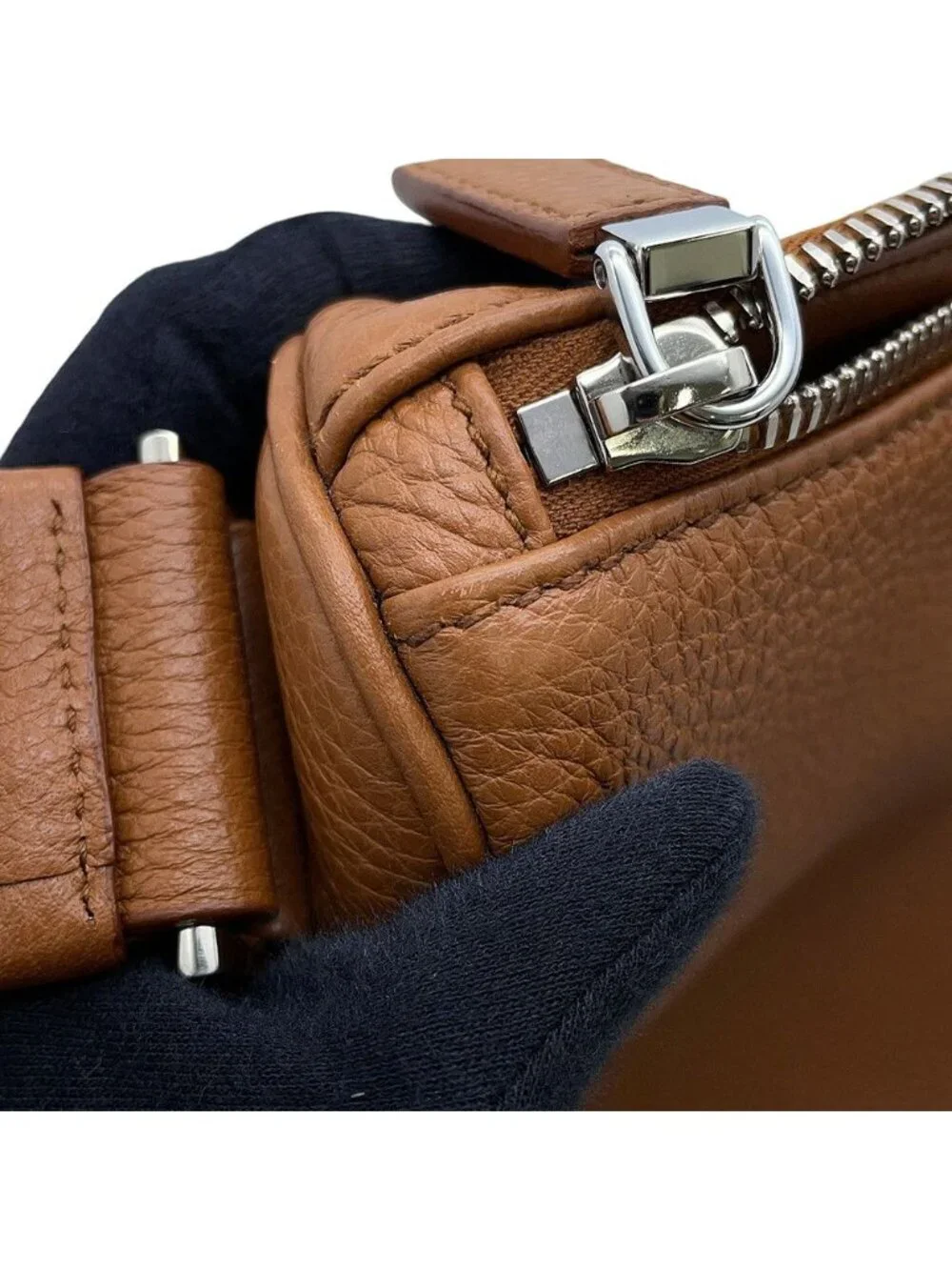 Prada Shoulder Bag Vitello Daino Gray Leather